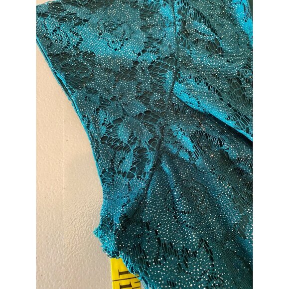 NWT Danny & Nicole Party Midi Dress Hunter Green Lace & Chiffon Fit & Flare 22W - Picture 12 of 12